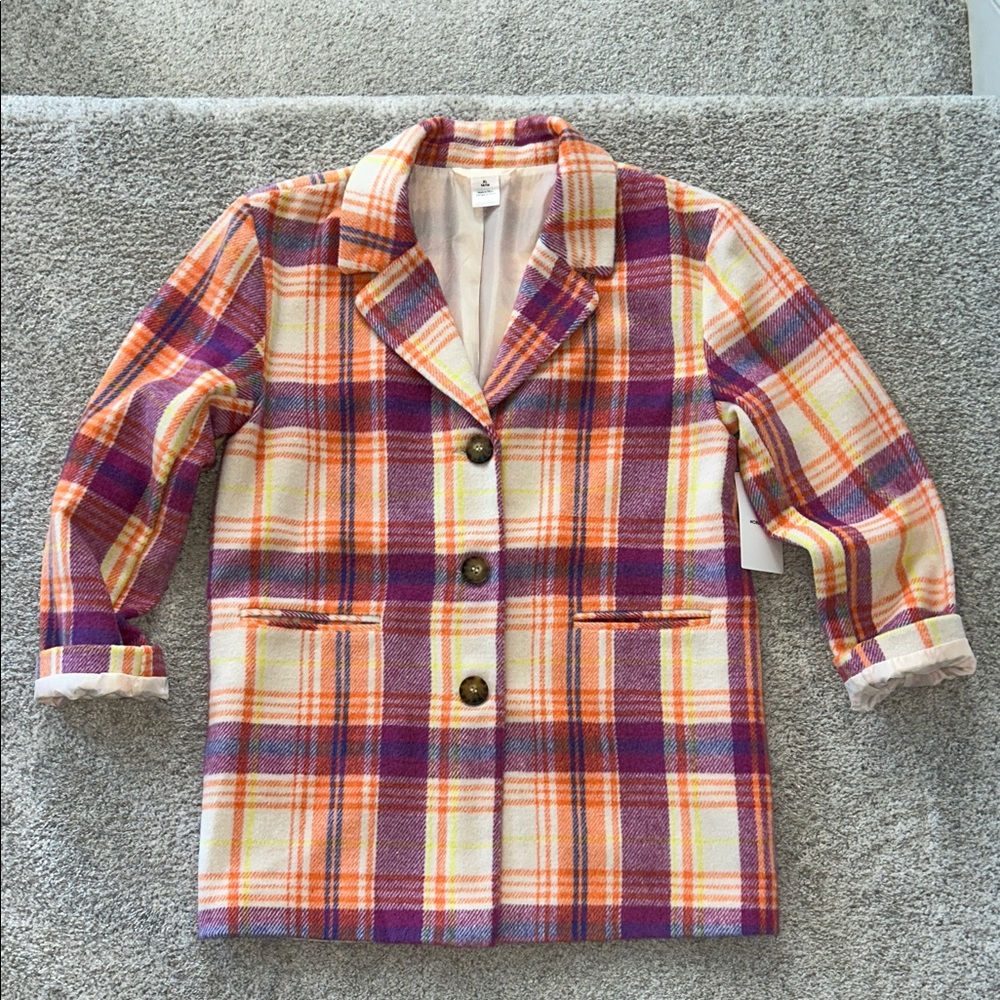 Nordstrom Plaid Button-Up Jacket - Picture 1 of 7